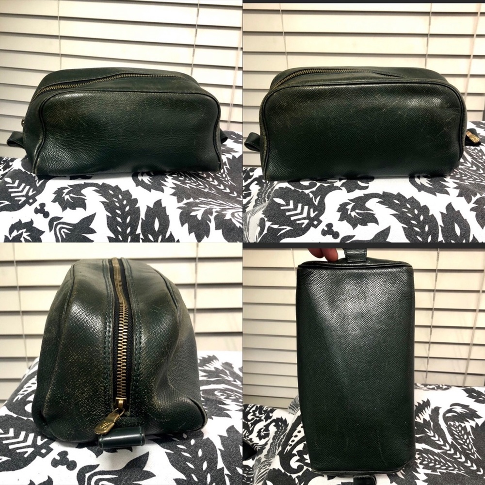 Authentic Louis Vuitton Green Tiaga Cosmetic Pouch